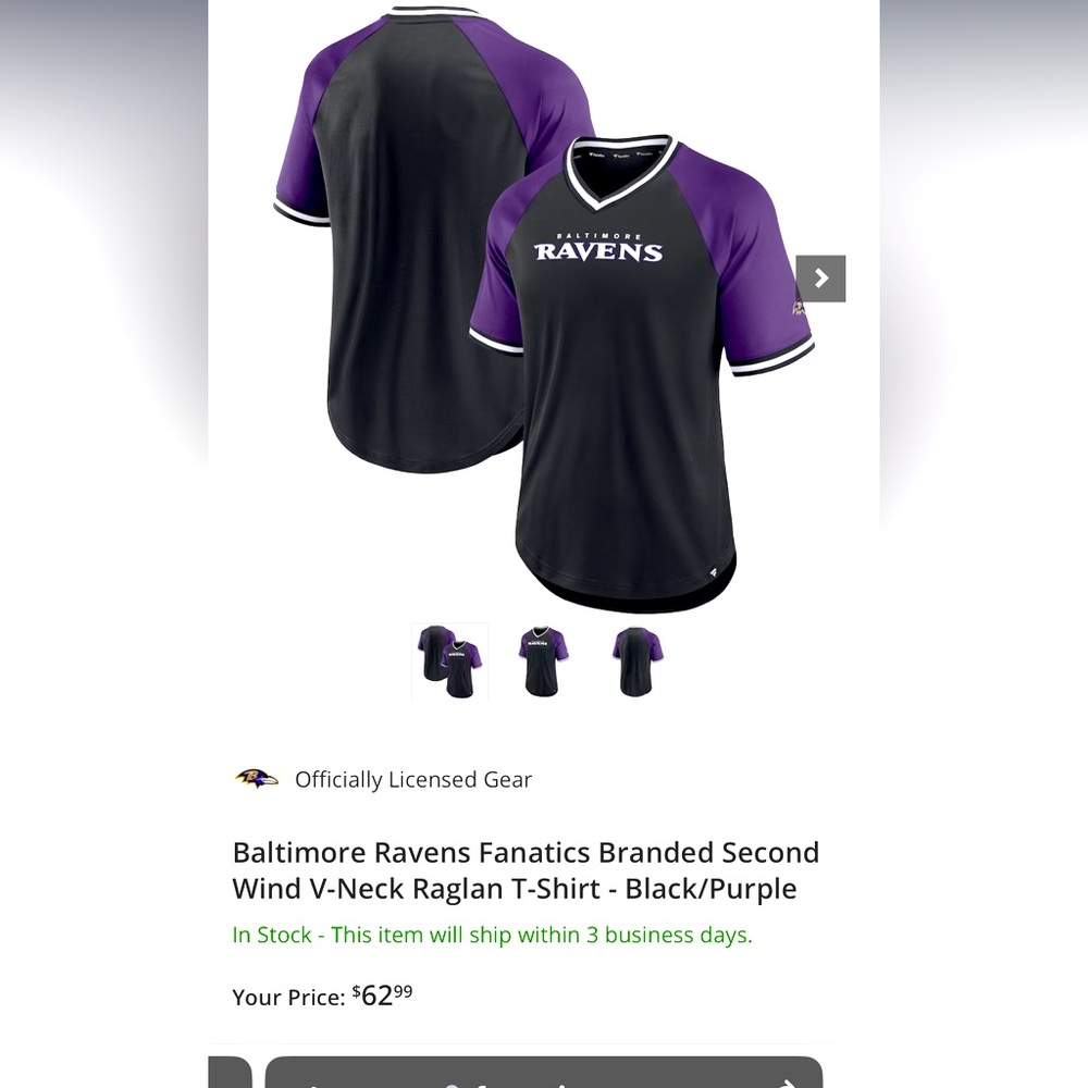 BNWT FANATICS SPORTSWEAR BALTIMORE CARDINALS JERSEY